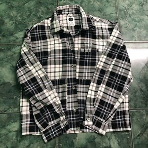 black polar skate co flannel print jacket